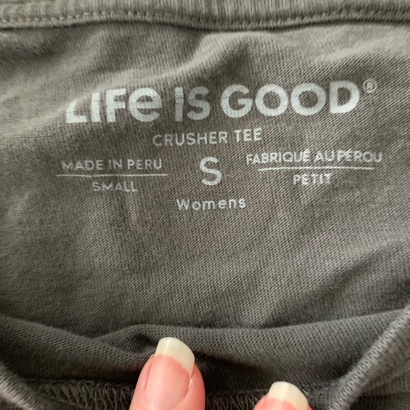 Life Is Good Women's Gray Crusher Tee size Small - Picture 3 of 5